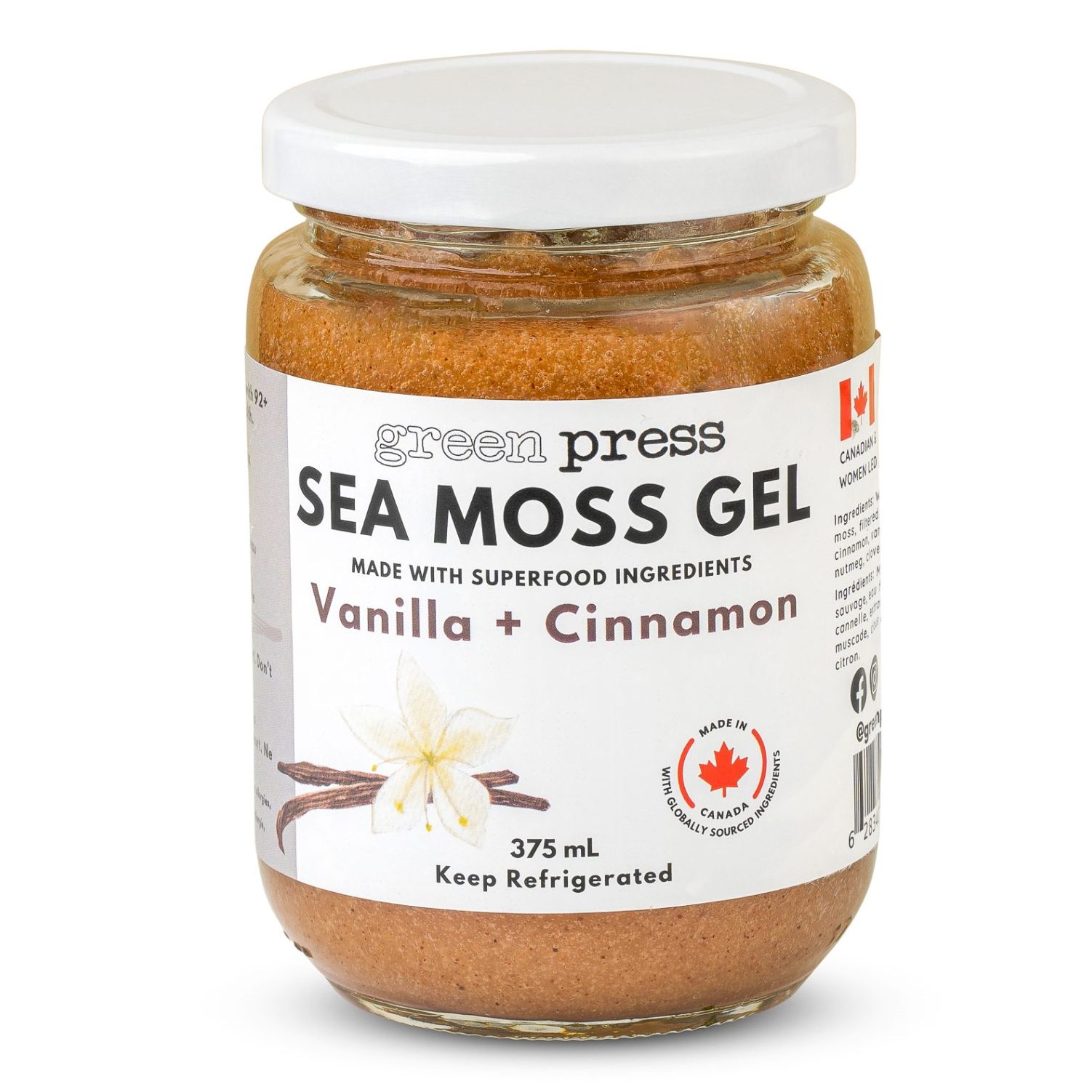 Sea Moss Gel Vanilla + Cinnamon - 375 mL